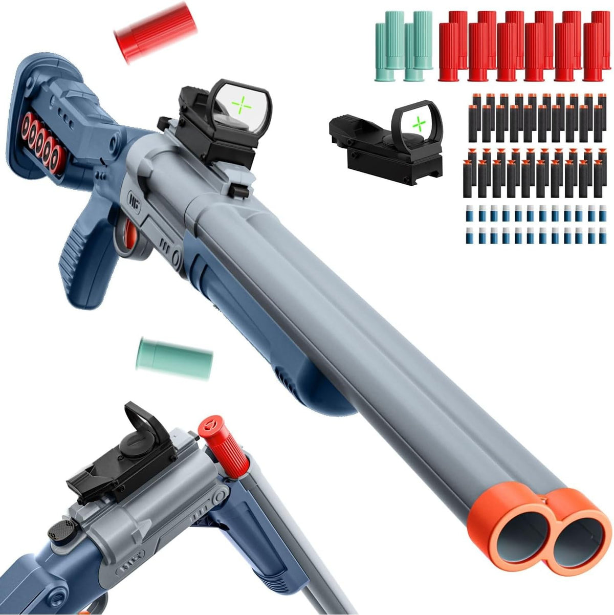 ZHENDUO BLASTER 30inch foam shotgun shown in action-ready size for backyard battles.