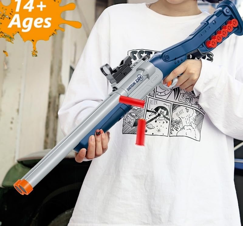 ZHENDUO BLASTER double-barrel foam shotgun ready for rapid-fire sessions.