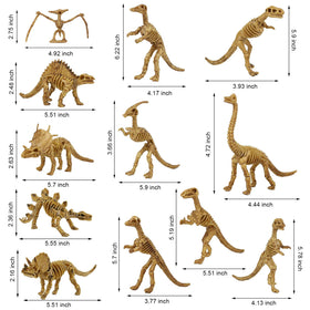 ZHFCGO 6-inch fossils arranged for sand digging and pretend play.