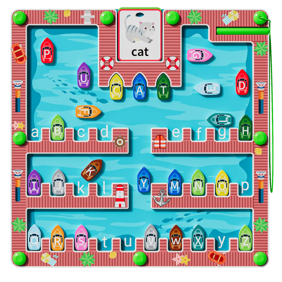 zhiwuzhu magnetic alphabet maze board promotes letter recognition through interactive play