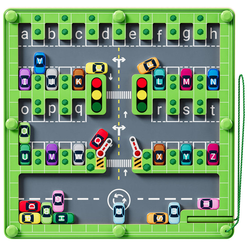 zhiwuzhu Magnetic Alphabet Maze board aids early recognition and fine motor play