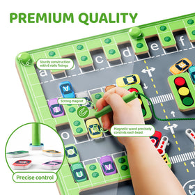 zhiwuzhu Magnetic letter cars help toddlers match letters and strengthen hand coordination