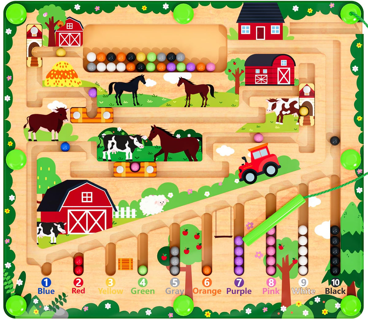 Zhiwuzhu Wooden Montessori board highlighting durable construction.