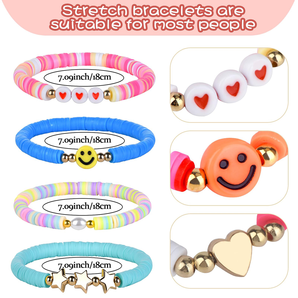 ZHLISHQINJJ stackable boho bead bracelet for versatile daily looks.