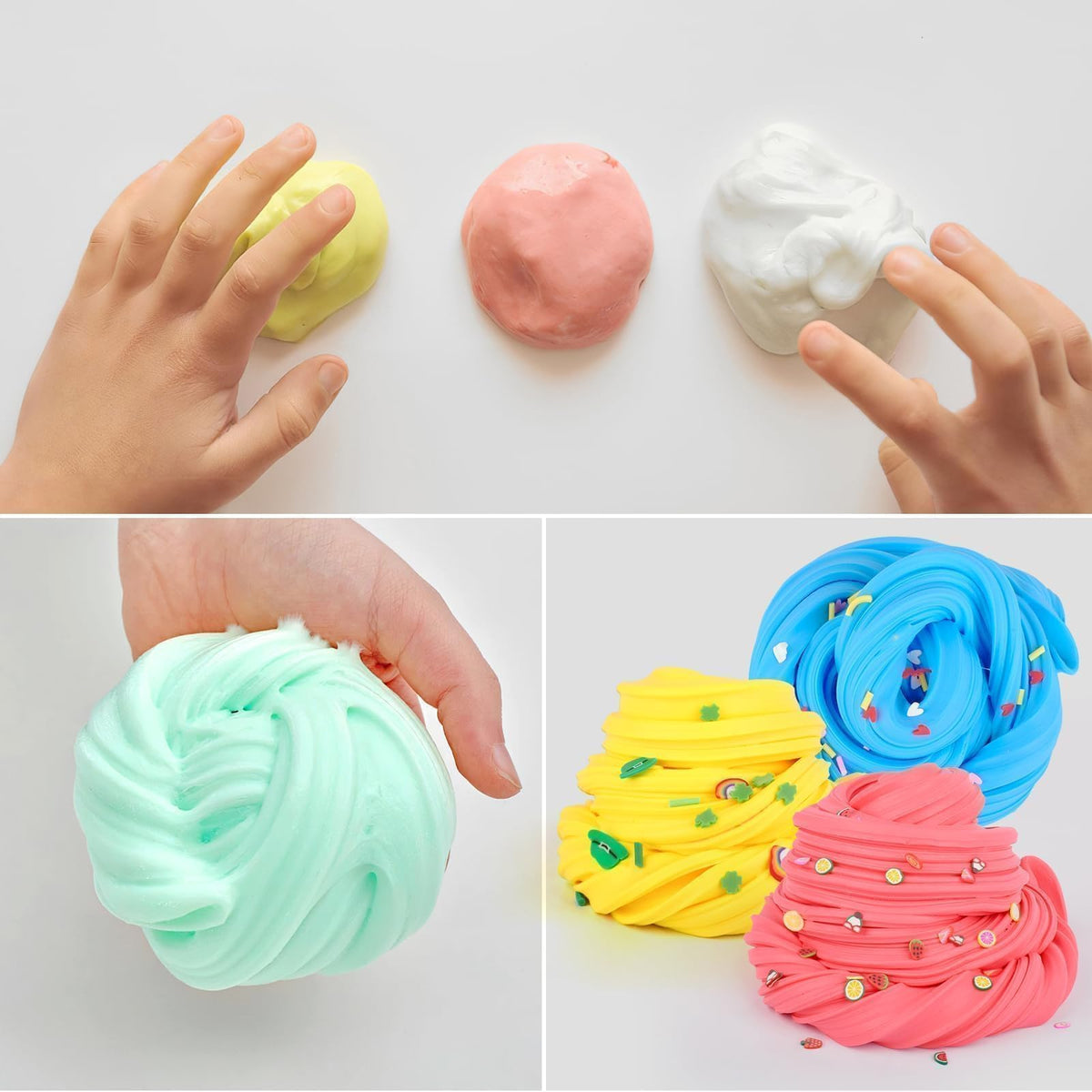 ZHNEHAOKAN peach slime close-up, buttery texture for satisfying squish.