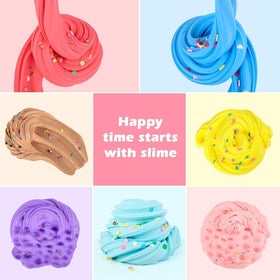 ZHNEHAOKAN slime accessories pack with 7 tools, boosts DIY slime making fun.