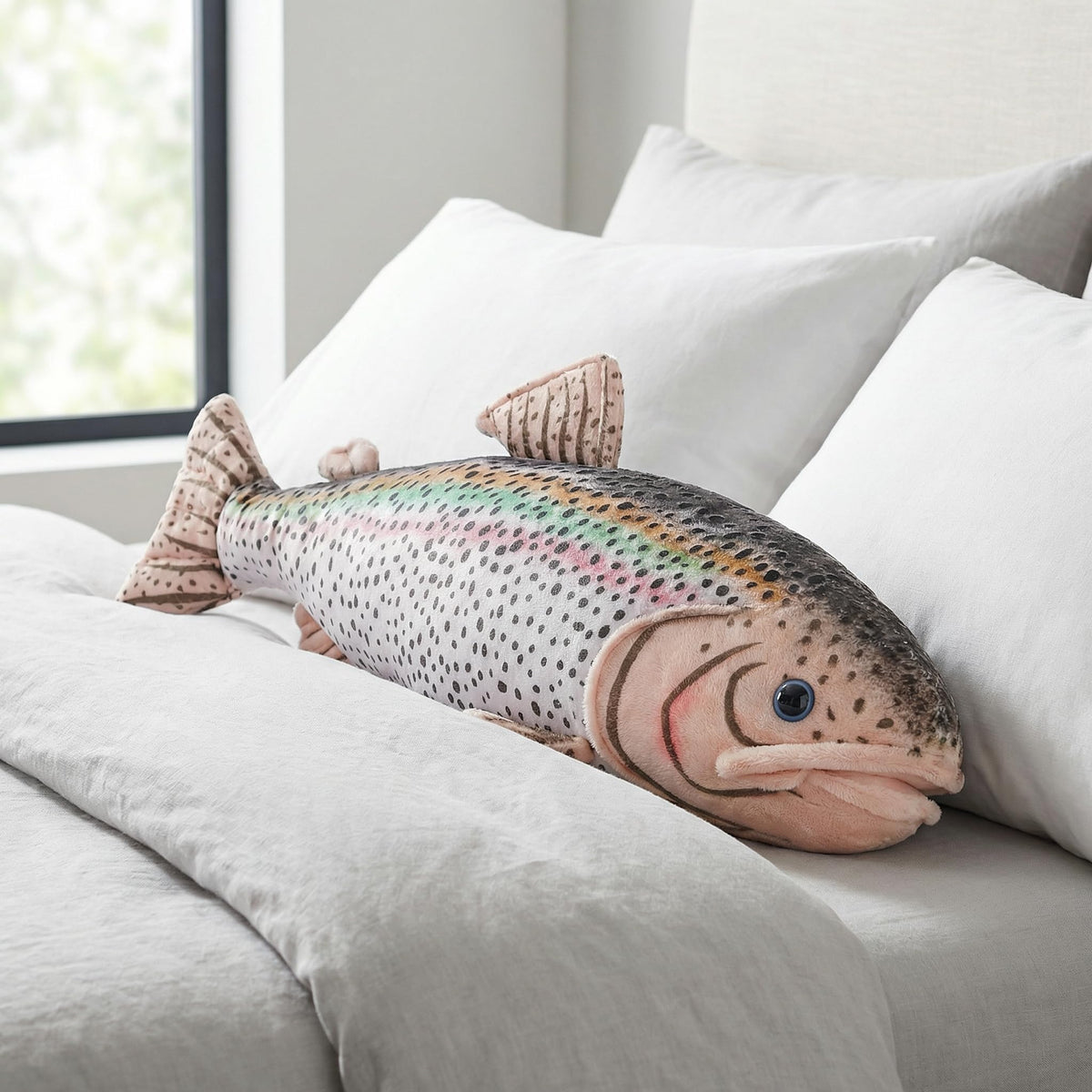ZHONGXIN MADE Colorful rainbow trout fur texture sparks imaginative ocean stories.