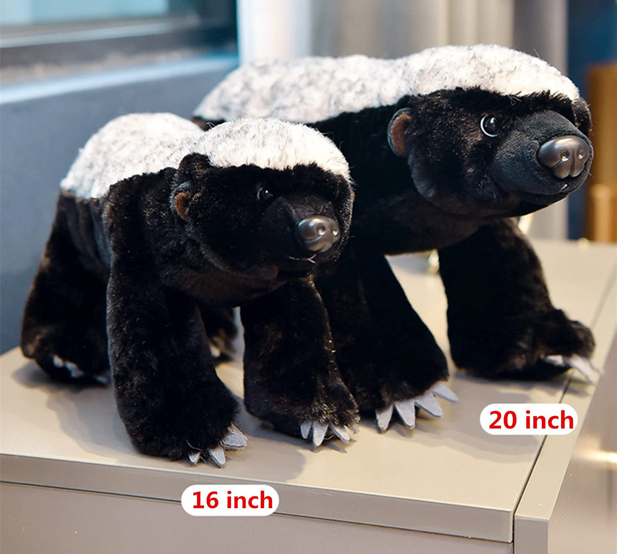 ZHONGXIN MADE honey badger plush handmade stitching ensures durable quality.