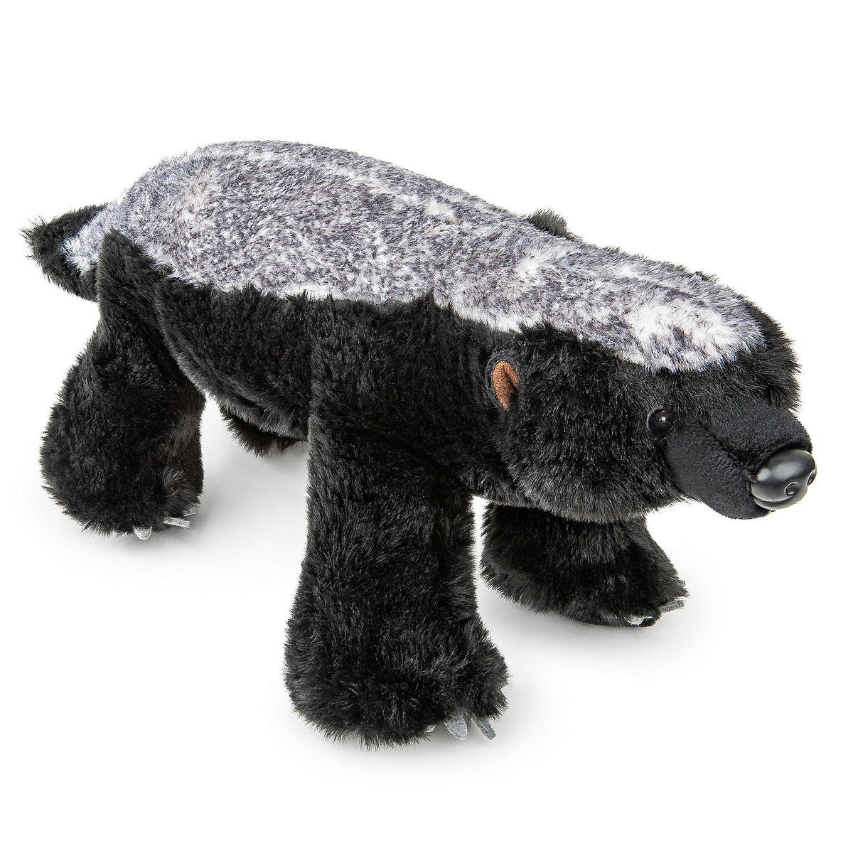 ZHONGXIN MADE Honey Badger Plush standing upright for lifelike display and cuddling.