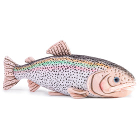 ZHONGXIN MADE Rainbow Trout plush 17in for cozy hugs and playful adventures.