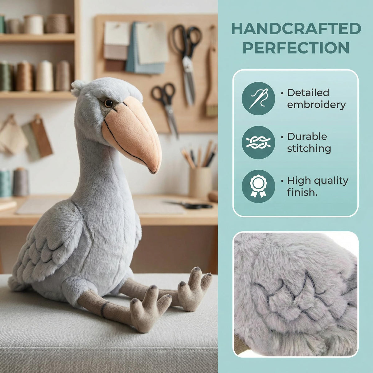 ZHONGXIN MADE shoebill plush room decor charm