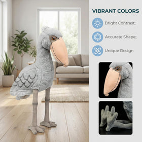 ZHONGXIN MADE shoebill plush eye close up highlights vivid eyes