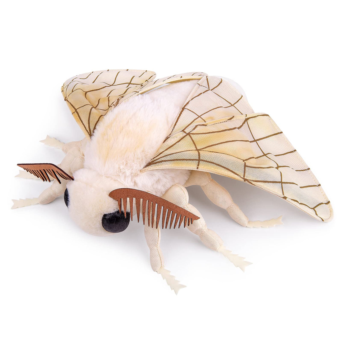 ZHONGXIN MADE Silk Moth Plush 11in face detail for a lifelike gaze and cuddly feel.