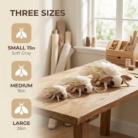 ZHONGXIN MADE Silk Moth Plush 11in room decor adds whimsical charm.