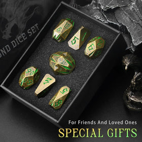 ZHOORQI metal dice; balanced polyhedrals ensure fair, consistent rolls.