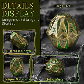 ZHOORQI dice set; matte finish reduces glare under tavern lights.
