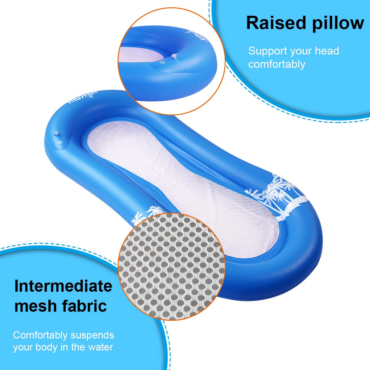 ZHUYNXIR blue float features head-support design for comfort