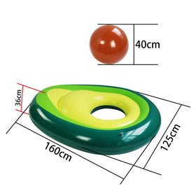 ZHUYNXIR avocado pool float with removable ball for interactive pool play