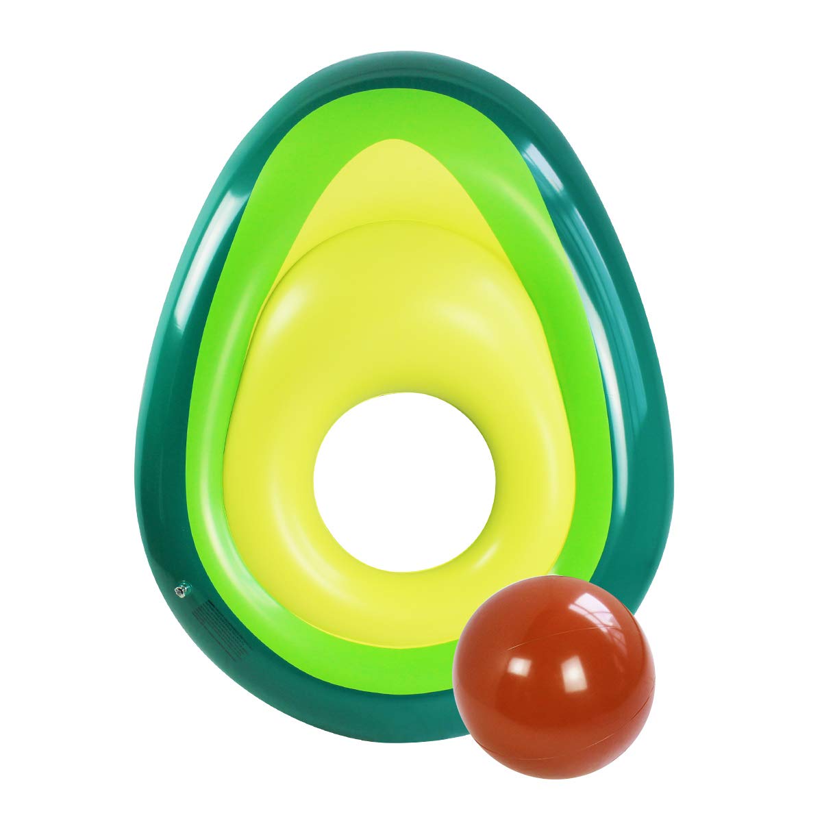 ZHUYNXIR durable PVC avocado float built for long-lasting pool days