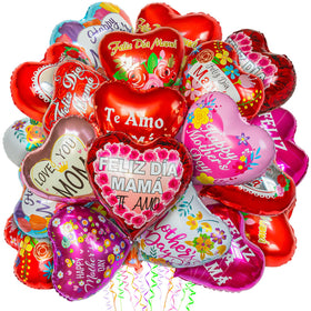 ZHWKMYP 72-pcs Mother's Day balloons create a vibrant family photo backdrop.