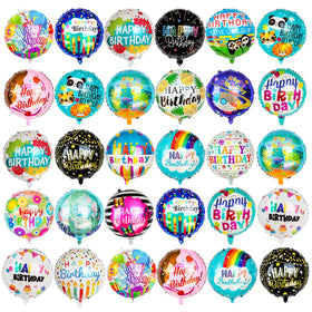 ZHWKMYP Happy Birthday foil balloon 18in round adds festive decor with long-lasting shine.