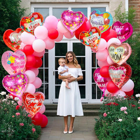 ZHWKMYP Mother's Day foil balloons fill rooms with warm, festive atmosphere.