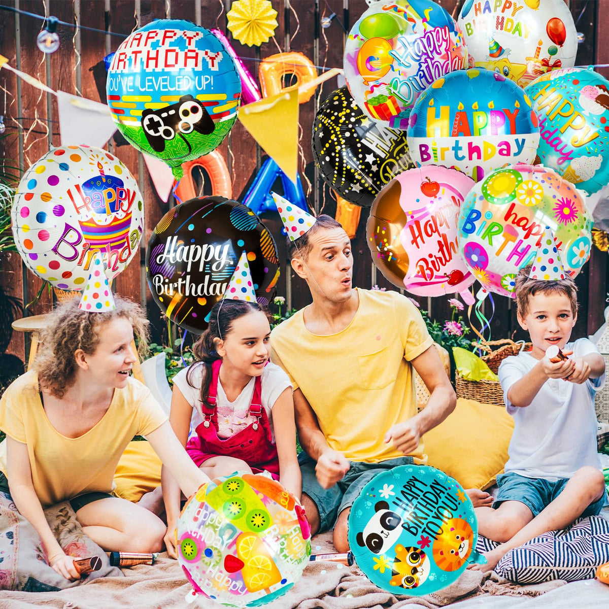 ZHWKMYP birthday balloons for seasonal decor including Halloween, Christmas, Easter.
