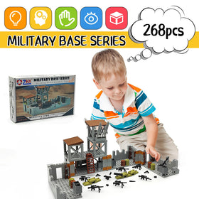 ZHX army minifigure war accessory tower enhances pretend battles at home.
