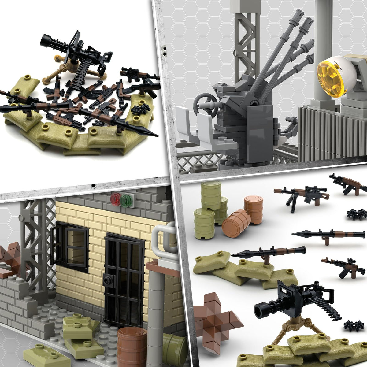 ZHX Military Base heavy machine guns made of durable ABS for long-lasting play