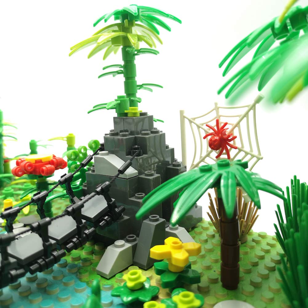 ZHX Rainforest coconut trees add tropical detail and vertical play.