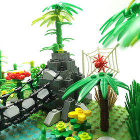 ZHX Rainforest coconut trees add tropical detail and vertical play.