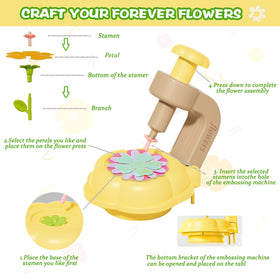 ZHYLLO DIY Flower Bouquet Kit flower centers close-up highlight bright color options