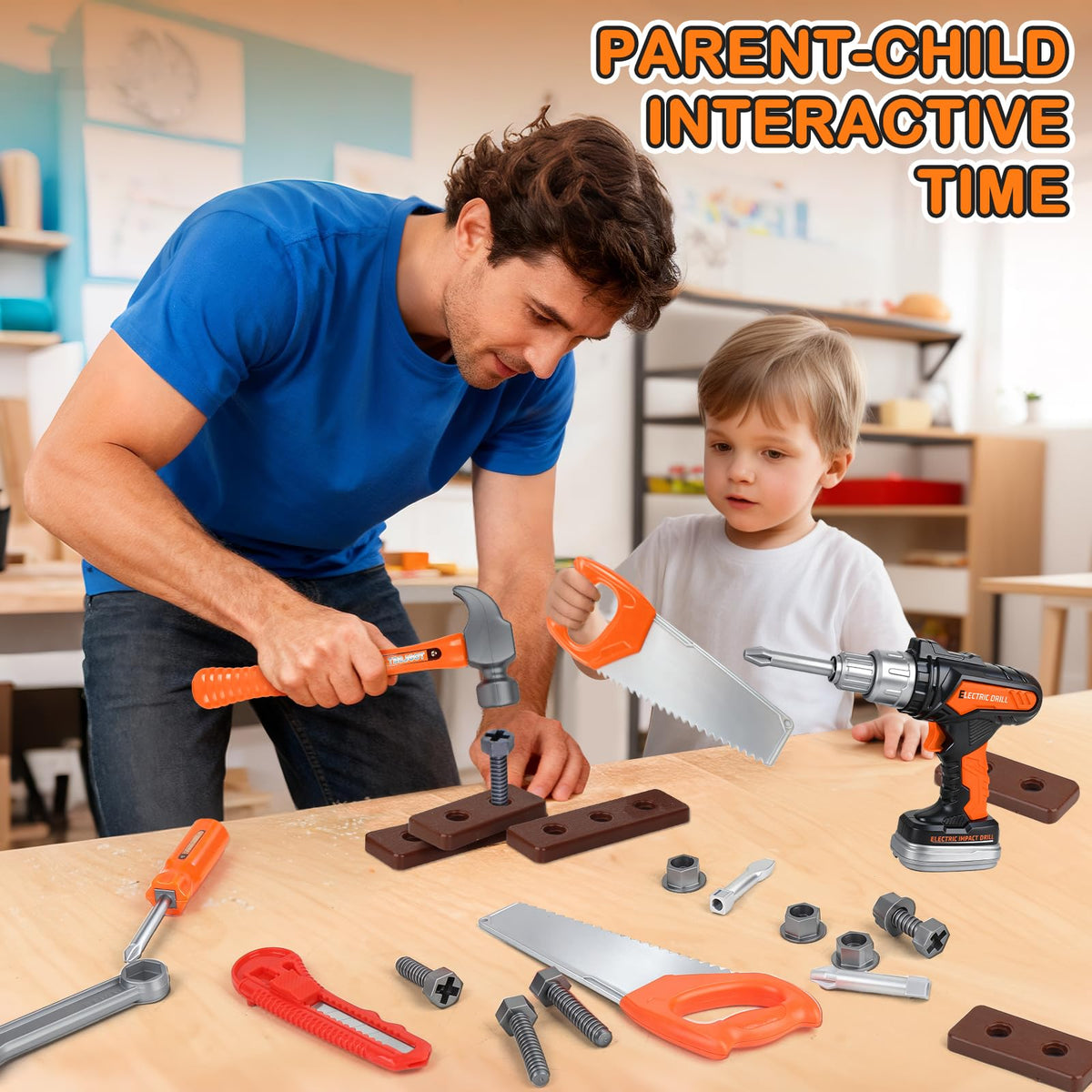ZHYLLO Hammer and Screwdriver support turning and assembly play.