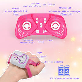 ZHYLLO unicorn RC car lights and music boost immersion.