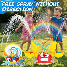 ZHYLLO easy-setup sprinkler attaches to a standard garden hose with no batteries.
