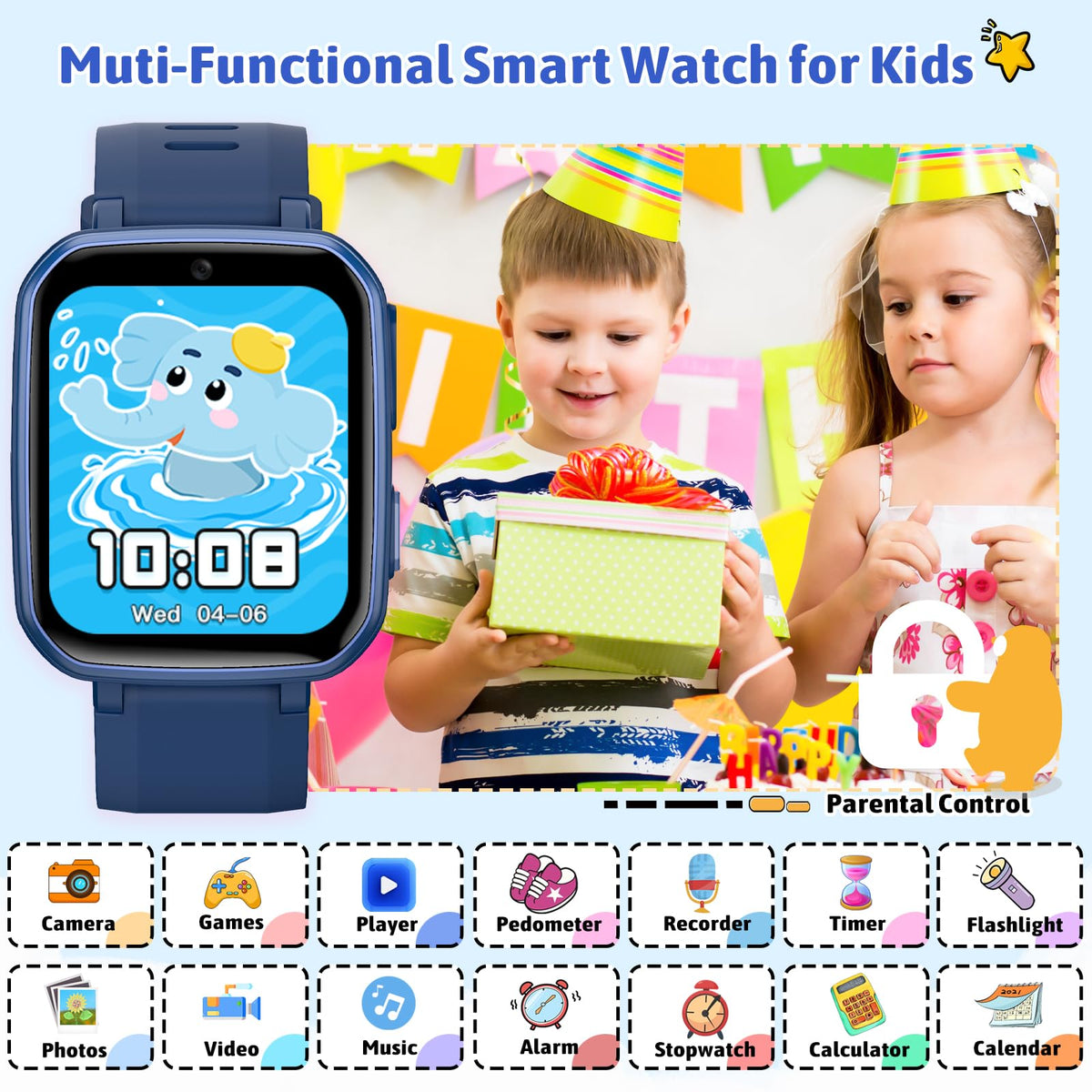 ZICOR Kids Game Watch video player for replaying favorite clips