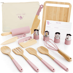 ZICOTO kids cooking set two knives: safe prep tools for young chefs.