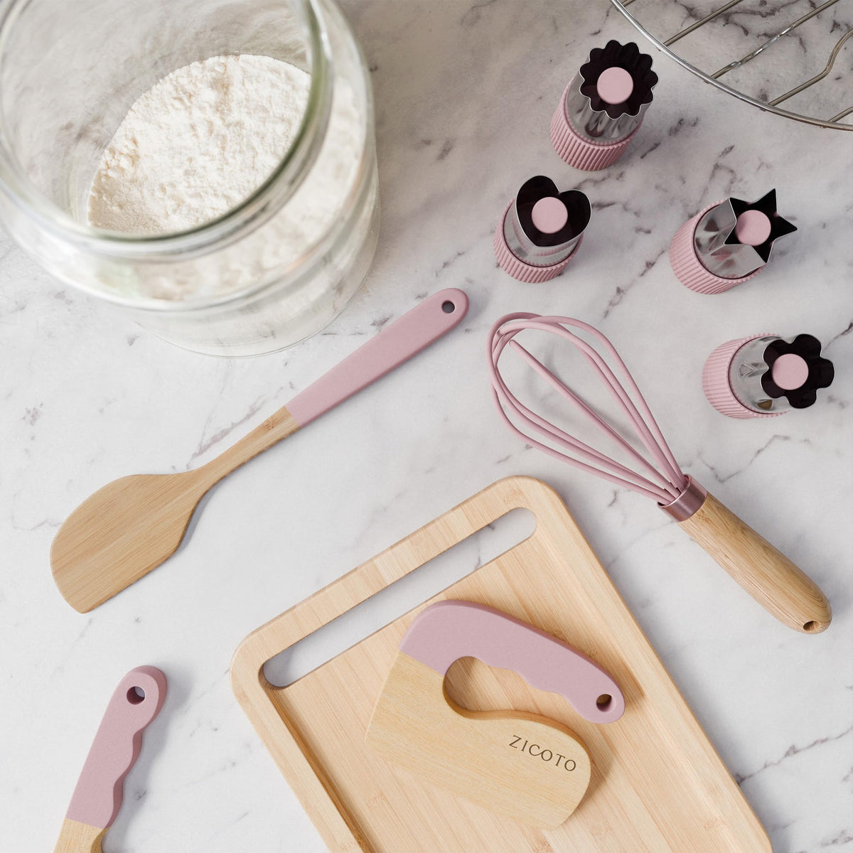 ZICOTO kids cooking set whisk: easy mixing for little cooks.