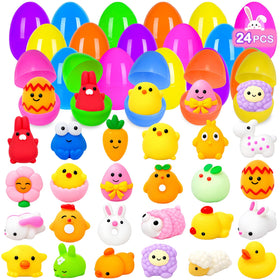 ZICZLI 24 pack Easter eggs ready for fun Easter hunts and quick basket fillers