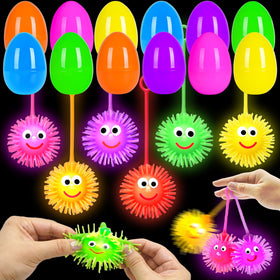 ZICZLI 24 pack LED Puffer Balls in six colors for Easter fun and gifts