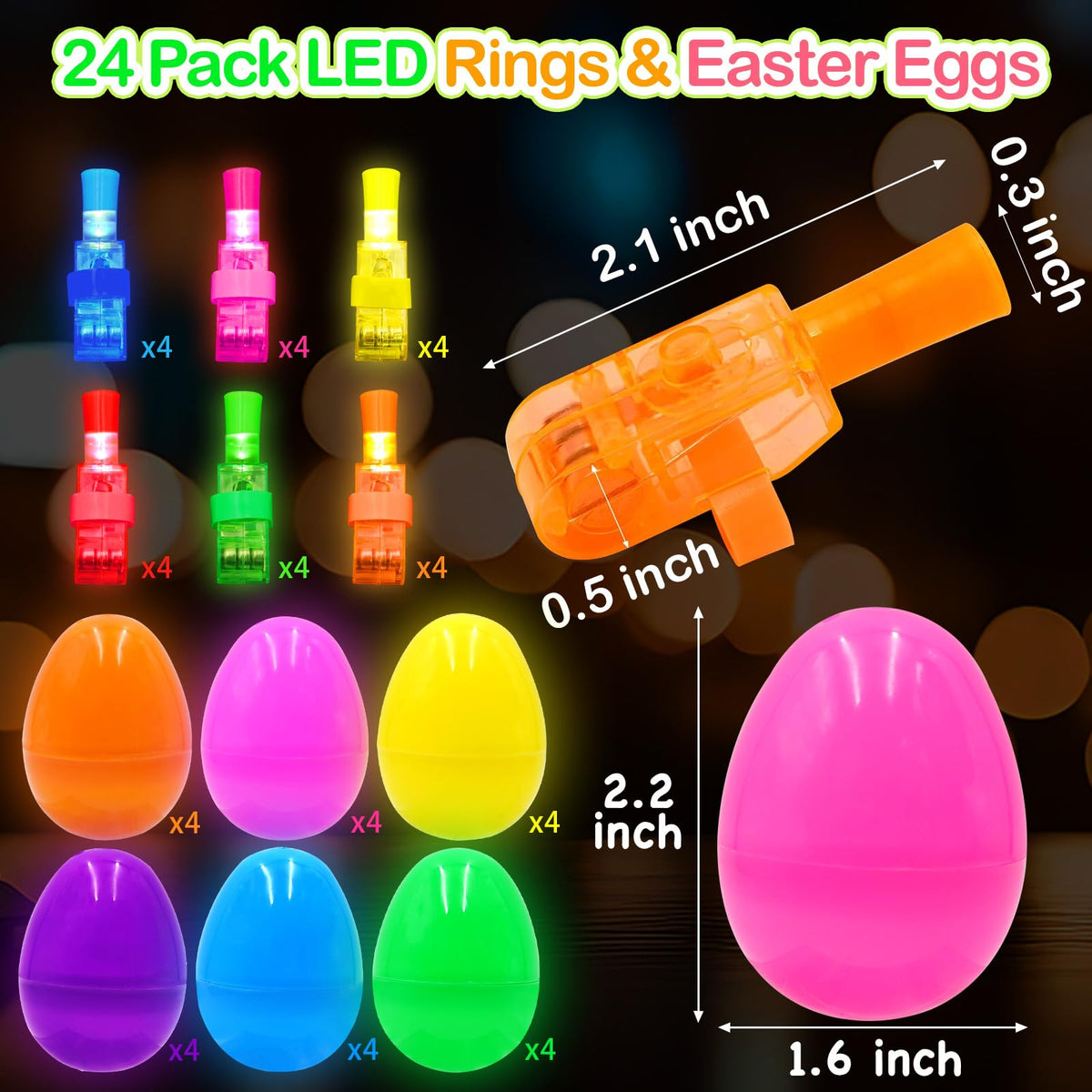 ZICZLI animal LED finger lights with bright patterns for Easter fun