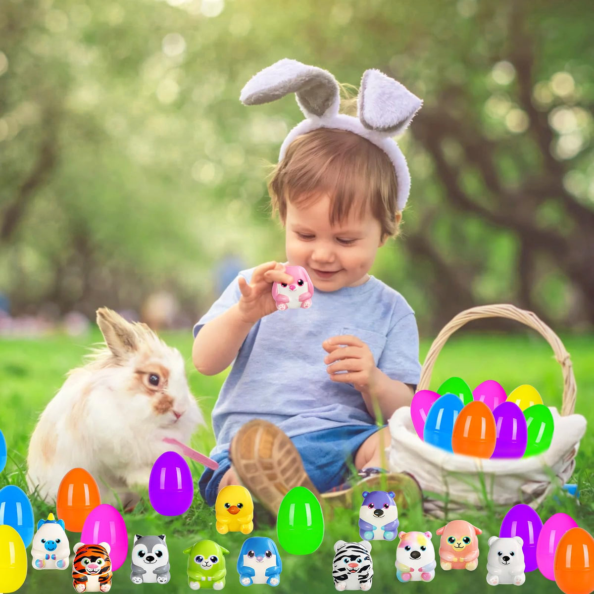 ZICZLI colorful eggs ideal as grass basket fillers