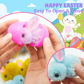 ZICZLI colorful plush bunny inside Easter egg adds bright playtime moments.