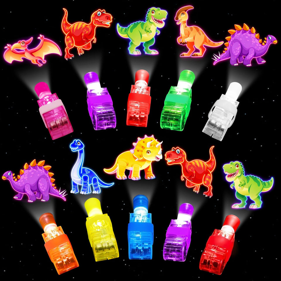 ZICZLI dinosaur birthday cards with LED lights for classroom party favors.