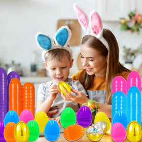 ZICZLI durable non-toxic plastic eggs offer safe play.