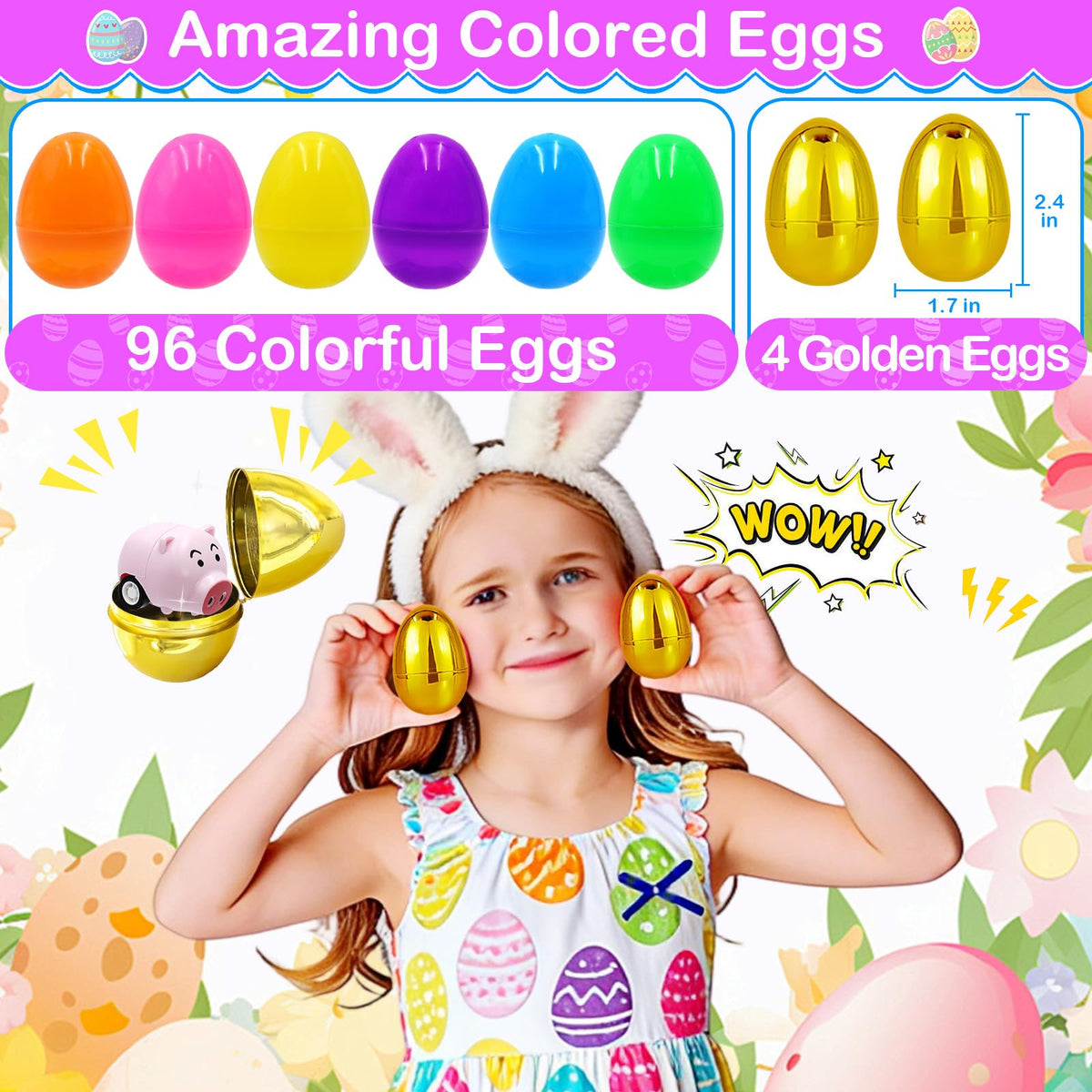 ZICZLI durable, safety-certified plastic eggs for long-lasting play