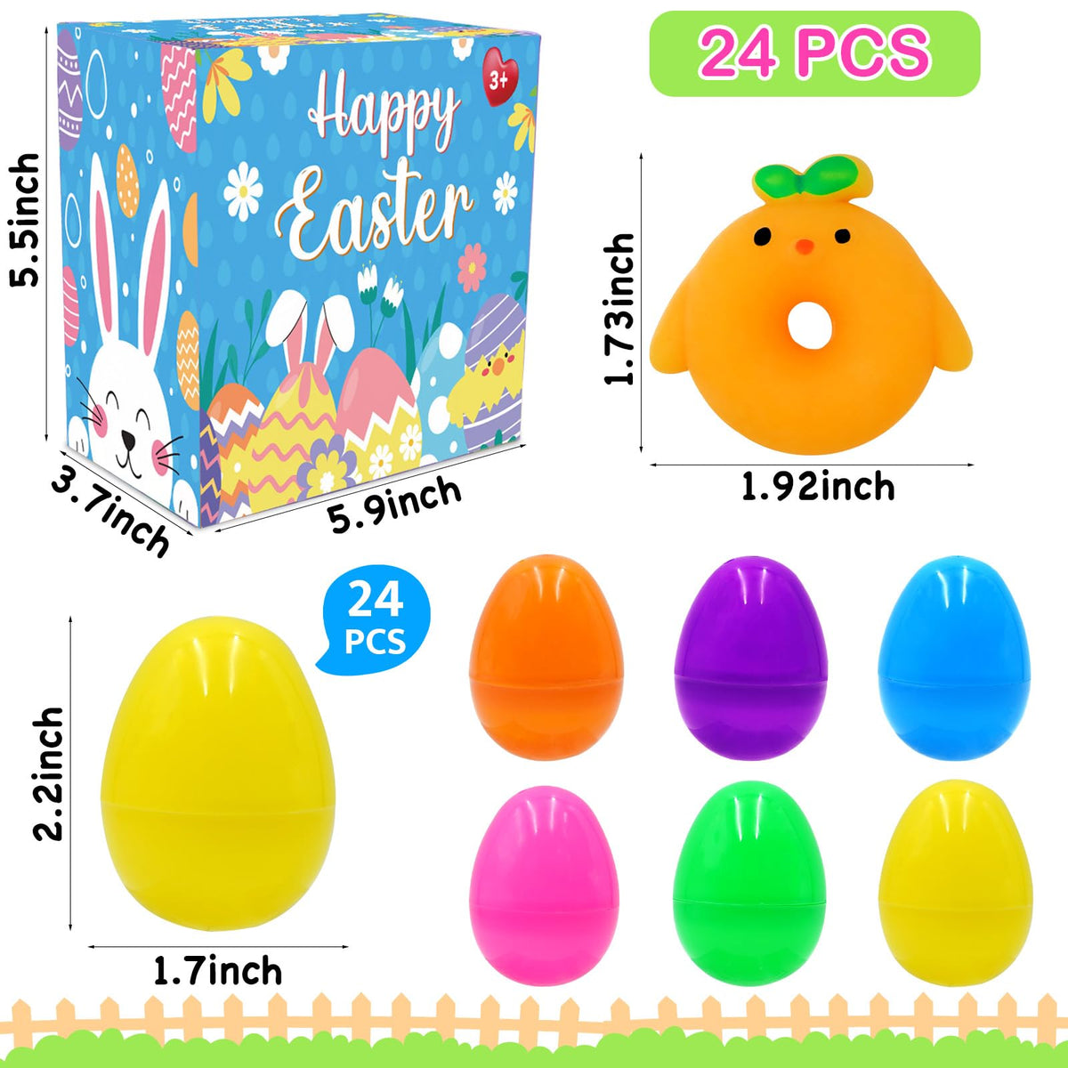 ZICZLI Easter egg fillers featuring mochi toys for safe classroom fun