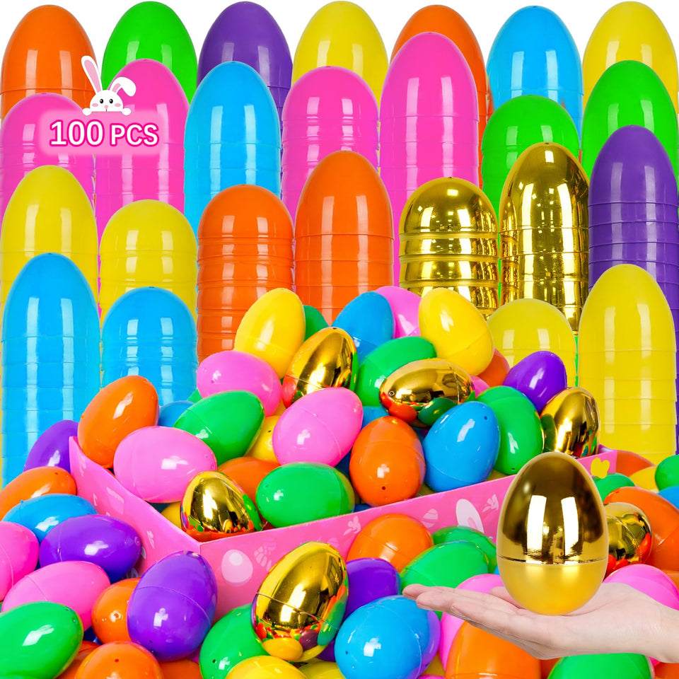 ZICZLI Easter eggs 100-pack for colorful hunts and prizes