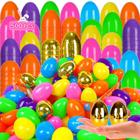 ZICZLI Easter eggs 500-pack colorful fillable eggs for family egg hunts
