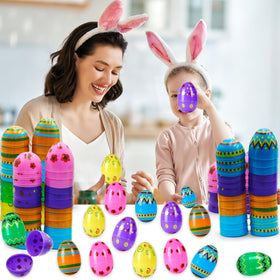 ZICZLI Easter eggs in six bright colors for festive decorating